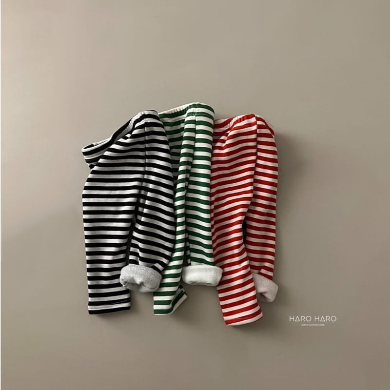 HARO HARO - Korean Children Fashion - #Kfashion4kids - Stripes Mink Leggings - 7