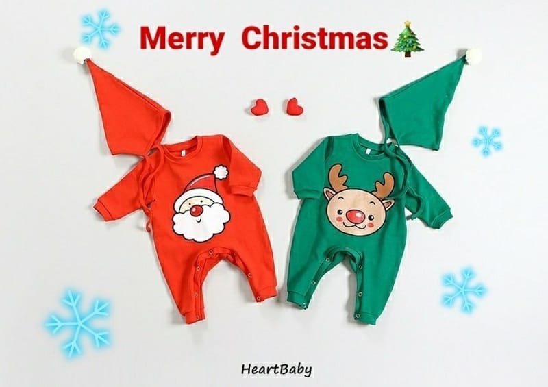 HEARTBABY - Korean Children Fashion - #Kfashion4kids - Christmas Bodysuit