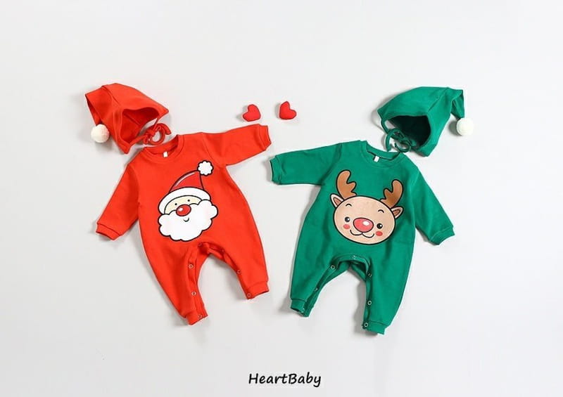 HEARTBABY - Korean Children Fashion - #Kfashion4kids - Christmas Bodysuit - 4