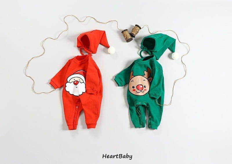 HEARTBABY - Korean Children Fashion - #Kfashion4kids - Christmas Bodysuit - 6