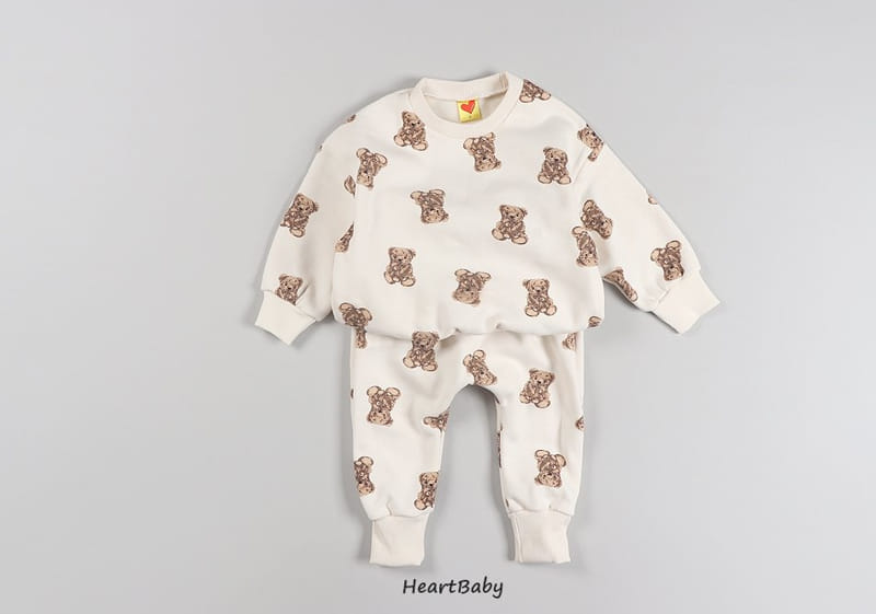 HEARTBABY - Korean Children Fashion - #Kfashion4kids - Bear Top Bottom Set - 10