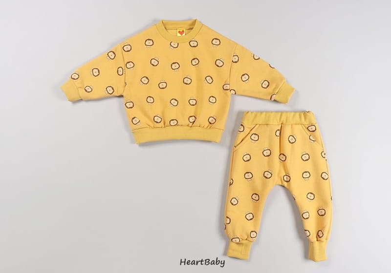 HEARTBABY - Korean Children Fashion - #Kfashion4kids - Lion Top Bottom Set - 5