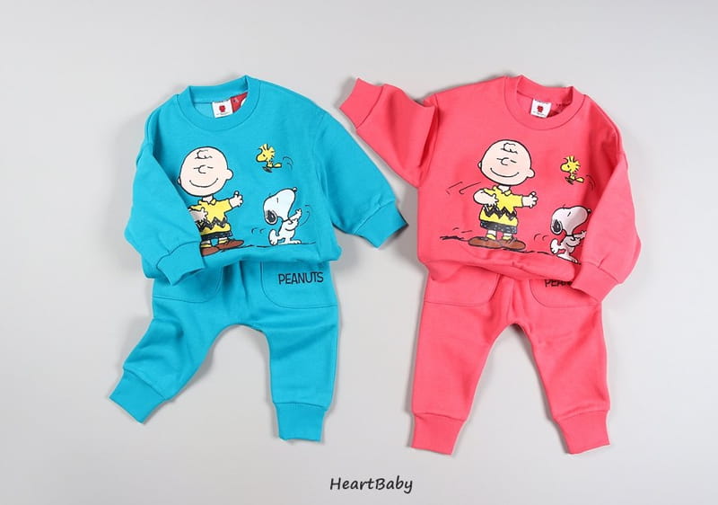 HEARTBABY - Korean Children Fashion - #Kfashion4kids - Charlie Top Bottom Set - 3