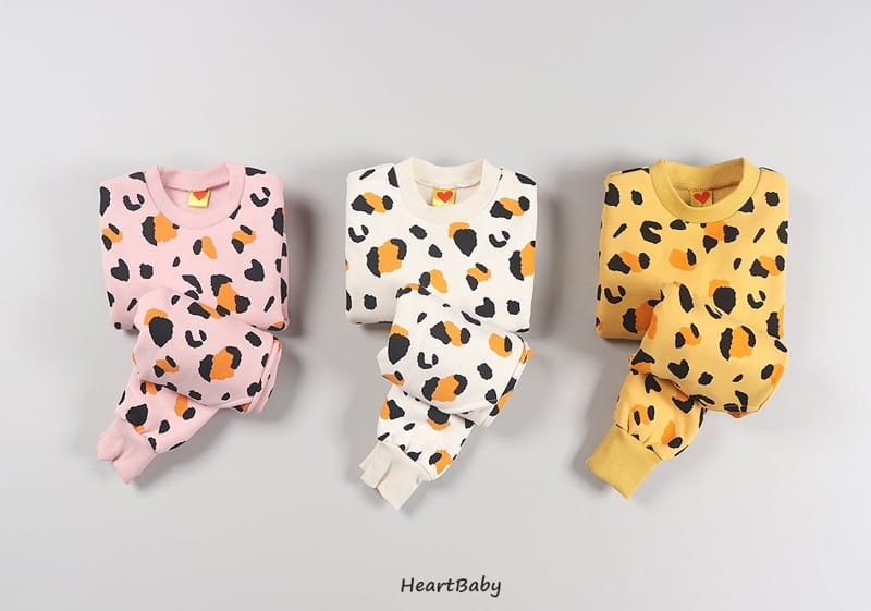 HEARTBABY - Korean Children Fashion - #Kfashion4kids - Leopard Top Bottom Set - 2