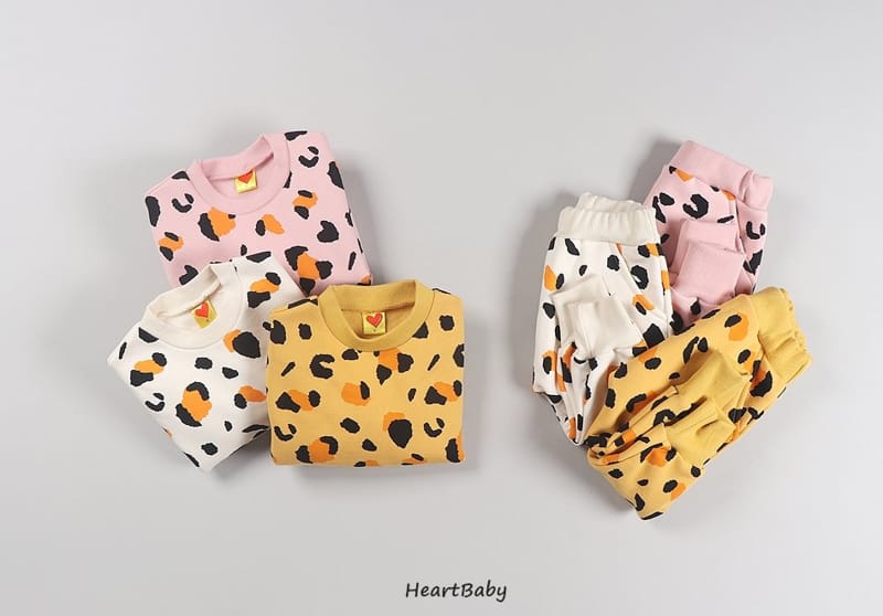 HEARTBABY - Korean Children Fashion - #Kfashion4kids - Leopard Top Bottom Set - 4