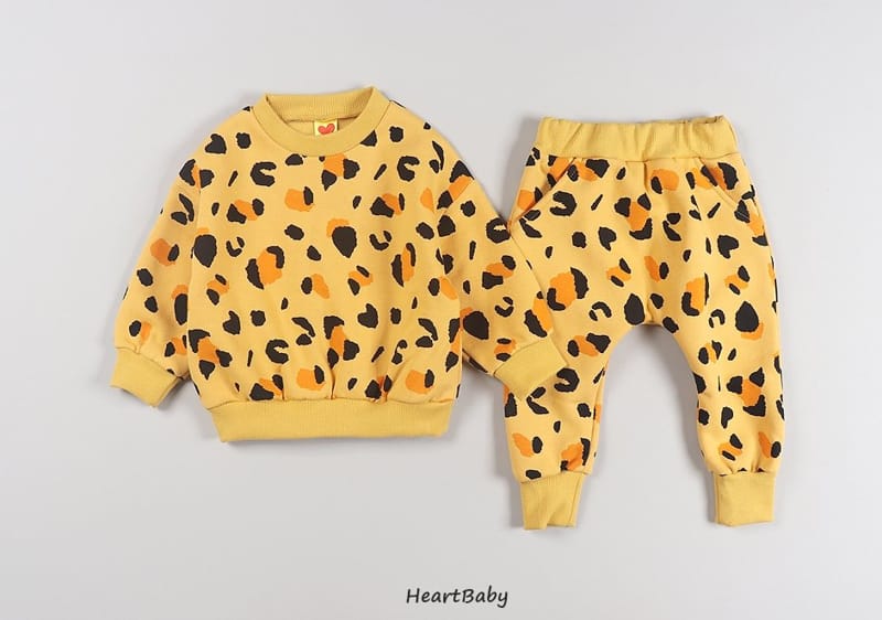 HEARTBABY - Korean Children Fashion - #Kfashion4kids - Leopard Top Bottom Set - 6