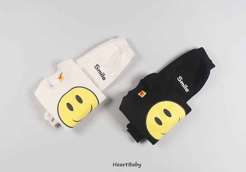 HEARTBABY - Korean Children Fashion - #Kfashion4kids - Smile Top Bottom Set - 3