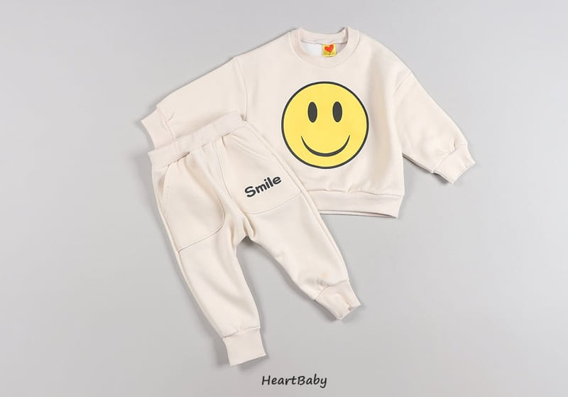 HEARTBABY - Korean Children Fashion - #Kfashion4kids - Smile Top Bottom Set - 5