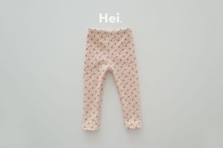 HEI - Korean Children Fashion - #Kfashion4kids - Flower Fleece Leggings