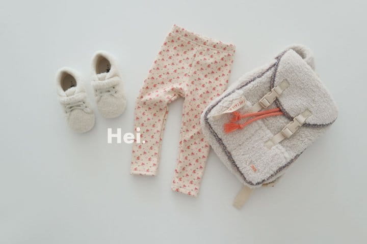 HEI - Korean Children Fashion - #Kfashion4kids - Flower Fleece Leggings - 3