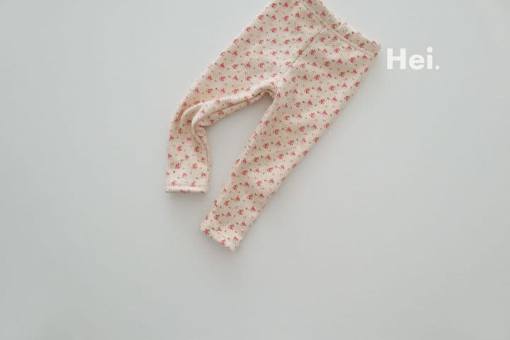 HEI - Korean Children Fashion - #Kfashion4kids - Flower Fleece Leggings - 4