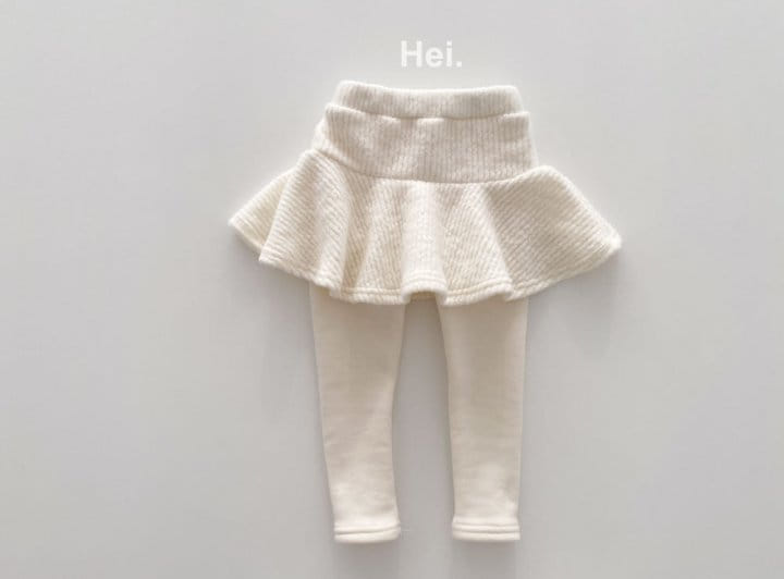 HEI - Korean Children Fashion - #Kfashion4kids - Cream Skirt Leggings - 3