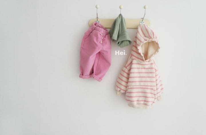 HEI - Korean Children Fashion - #Kfashion4kids - Stripes Hoody Tee - 3