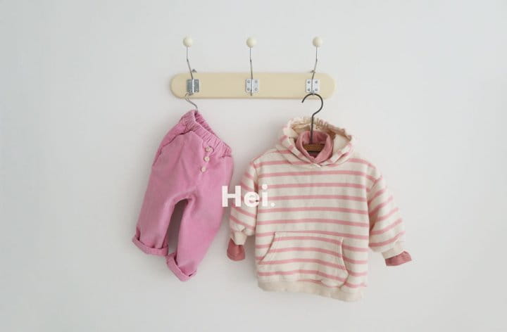 HEI - Korean Children Fashion - #Kfashion4kids - Stripes Hoody Tee - 5