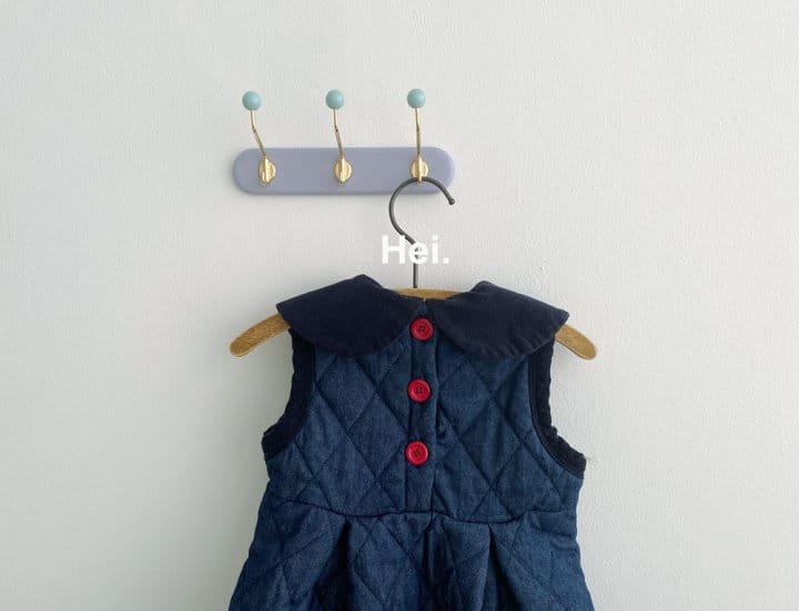 HEI - Korean Children Fashion - #Kfashion4kids - Quilting Denim One-piece - 10
