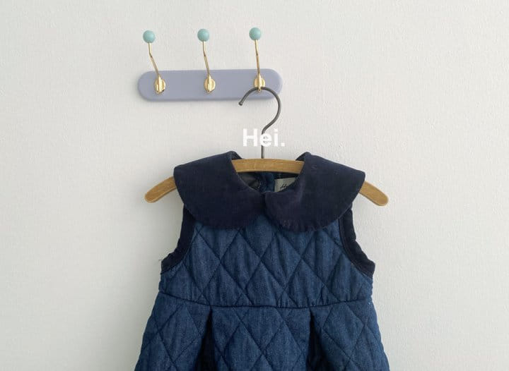 HEI - Korean Children Fashion - #Kfashion4kids - Quilting Denim One-piece - 11