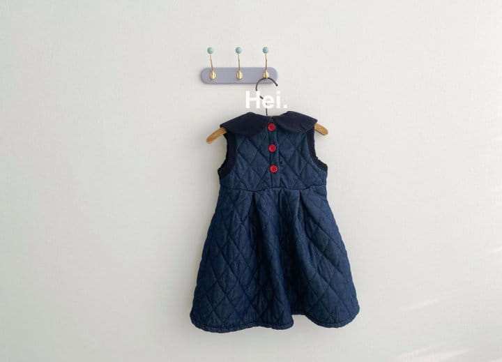 HEI - Korean Children Fashion - #Kfashion4kids - Quilting Denim One-piece - 12
