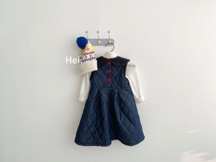 HEI - Korean Children Fashion - #Kfashion4kids - Quilting Denim One-piece - 8