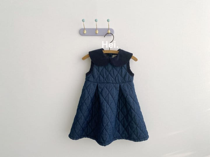 HEI - Korean Children Fashion - #Kfashion4kids - Quilting Denim One-piece - 9