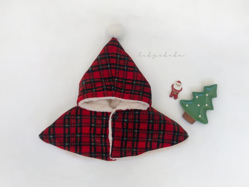 HI BYEBEBE - Korean Children Fashion - #Kfashion4kids - Santa Check Cape Reversible