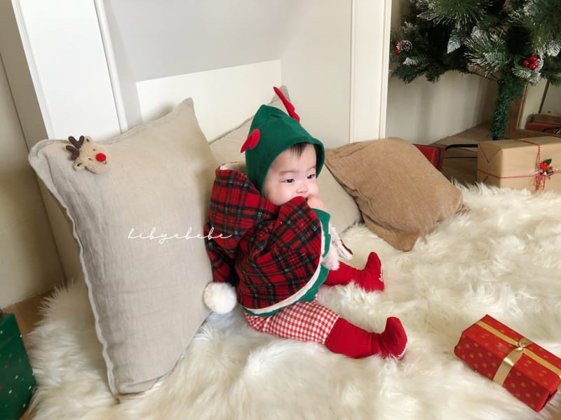 HI BYEBEBE - Korean Children Fashion - #Kfashion4kids - Santa Check Cape Reversible - 10