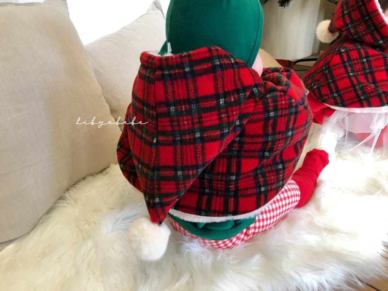 HI BYEBEBE - Korean Children Fashion - #Kfashion4kids - Santa Check Cape Reversible - 12