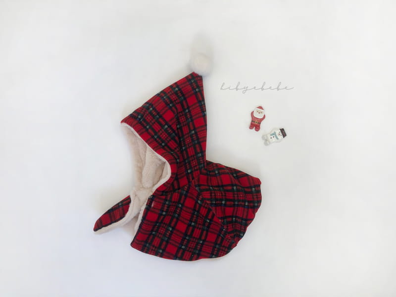 HI BYEBEBE - Korean Children Fashion - #Kfashion4kids - Santa Check Cape Reversible - 2