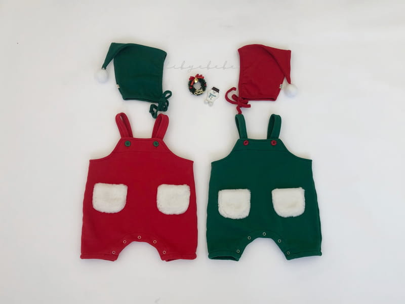 HI BYEBEBE - Korean Children Fashion - #Kfashion4kids - Santa Dungarees Pants - 2
