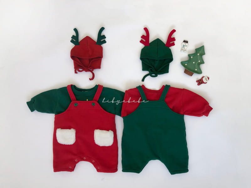 HI BYEBEBE - Korean Children Fashion - #Kfashion4kids - Santa Dungarees Pants - 7