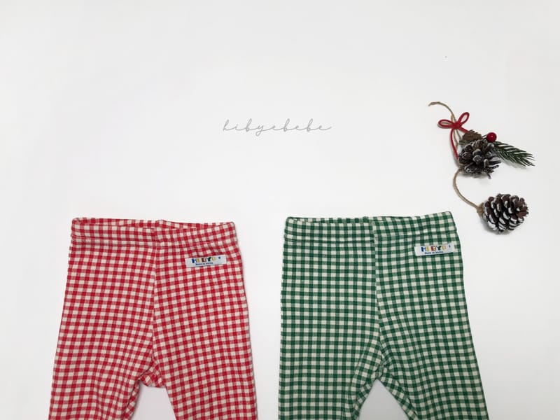 HI BYEBEBE - Korean Children Fashion - #Kfashion4kids - Merry Mink Check Leggings - 2