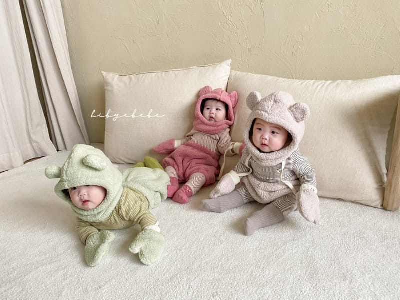 HI BYEBEBE - Korean Children Fashion - #Kfashion4kids - Arctic Baby Three Bear Bloomer Warmer Gloves Set - 3