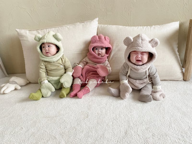 HI BYEBEBE - Korean Children Fashion - #Kfashion4kids - Arctic Baby Three Bear Bloomer Warmer Gloves Set - 5
