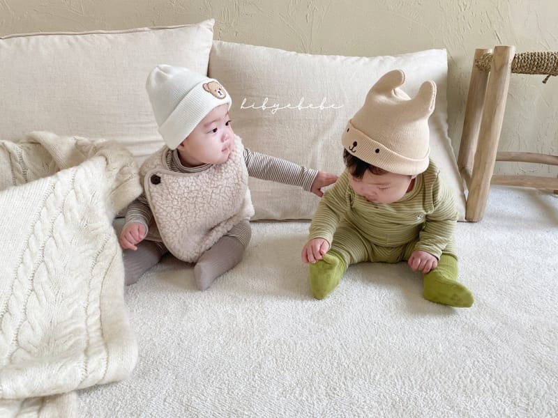 HI BYEBEBE - Korean Children Fashion - #Kfashion4kids - Bear Stripes Half Turtleneck Easywear - 6