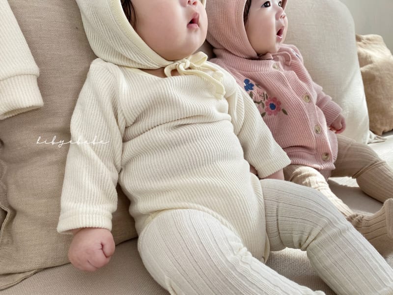 HI BYEBEBE - Korean Children Fashion - #Kfashion4kids - Floral Knit Cardigan Bodysuit Set - 7