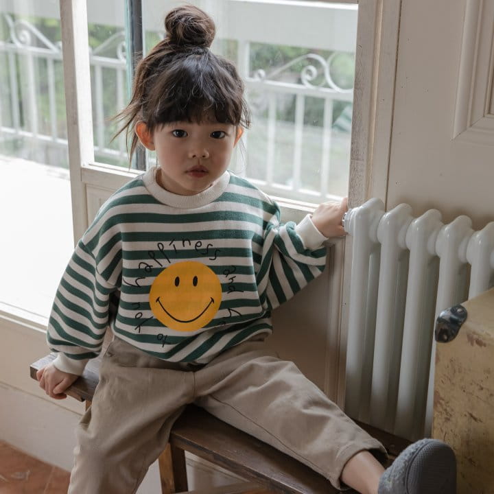 HONEYBEE - Korean Children Fashion - #Kfashion4kids - Stripes Smile Sweatshirt - 11