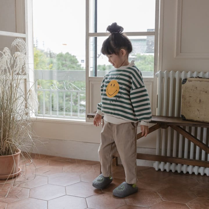 HONEYBEE - Korean Children Fashion - #Kfashion4kids - Stripes Smile Sweatshirt - 4