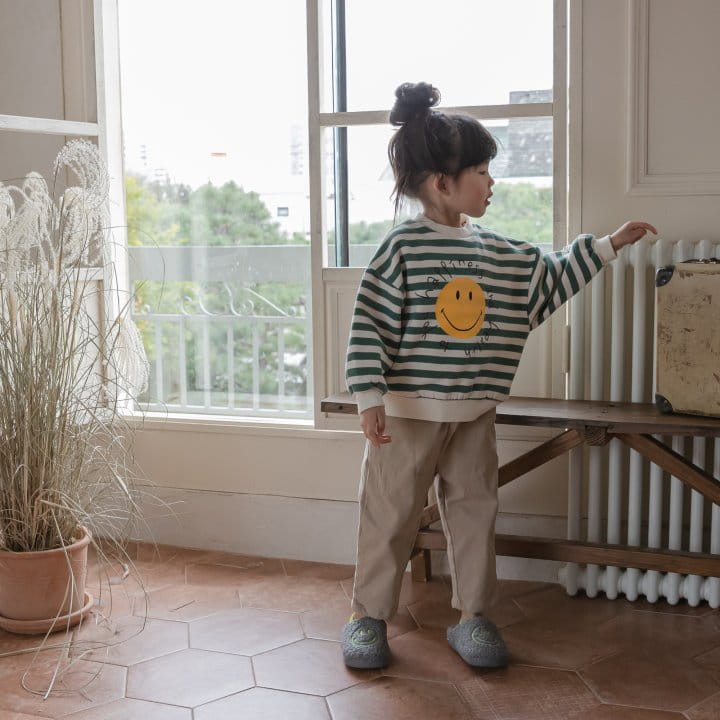 HONEYBEE - Korean Children Fashion - #Kfashion4kids - Stripes Smile Sweatshirt - 6