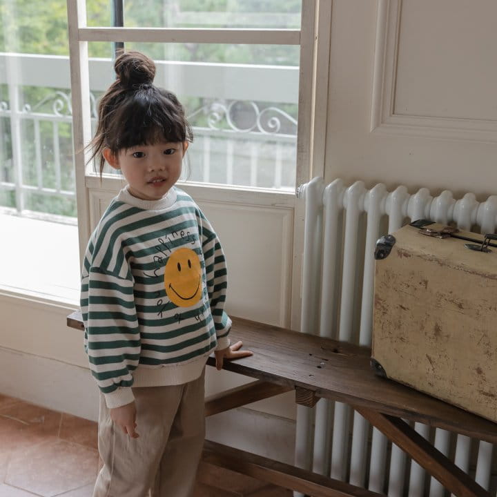 HONEYBEE - Korean Children Fashion - #Kfashion4kids - Stripes Smile Sweatshirt - 7