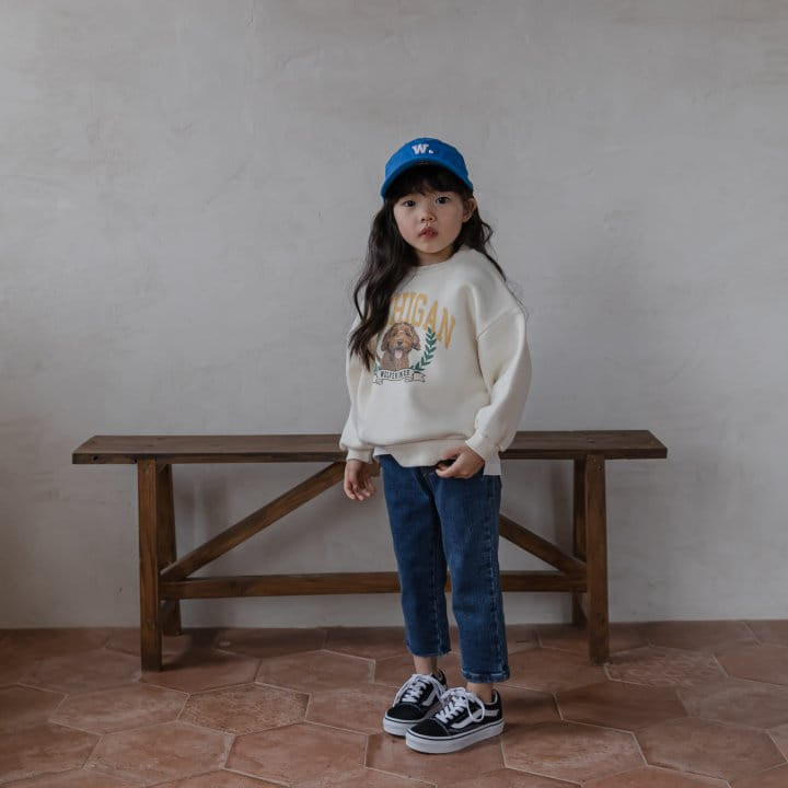 HONEYBEE - Korean Children Fashion - #Kfashion4kids - Denim Basic Fleece Pants - 8