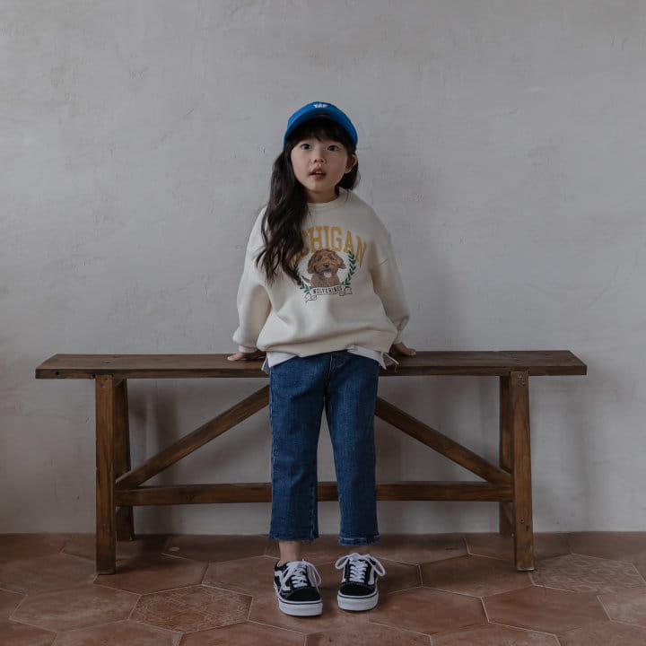 HONEYBEE - Korean Children Fashion - #Kfashion4kids - Denim Basic Fleece Pants - 9