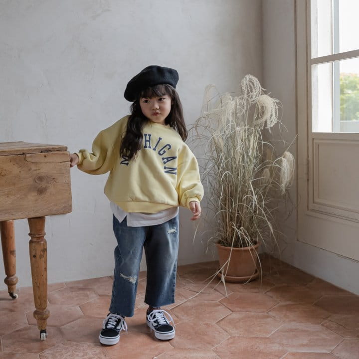 HONEYBEE - Korean Children Fashion - #Kfashion4kids - Denim Vintage Fleece Pants - 4