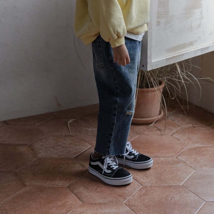 HONEYBEE - Korean Children Fashion - #Kfashion4kids - Denim Vintage Fleece Pants - 6
