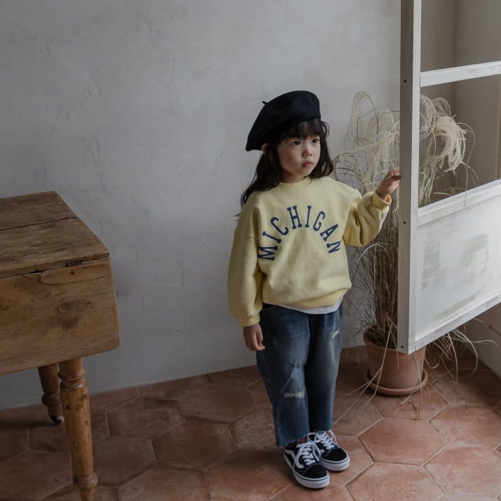 HONEYBEE - Korean Children Fashion - #Kfashion4kids - Denim Vintage Fleece Pants - 7