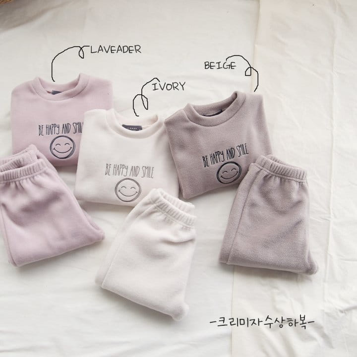 J-ROOM - Korean Children Fashion - #Kfashion4kids - Creamy Embroidery Top Bottom Set
