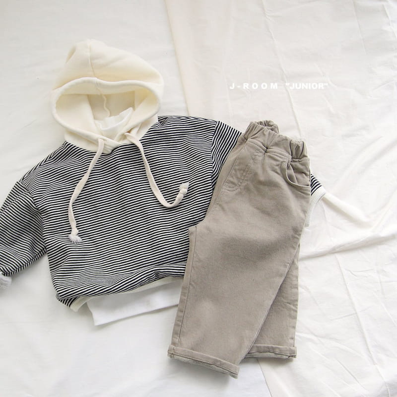 J-ROOM - Korean Children Fashion - #Kfashion4kids - Piping Stripes Hoody - 3