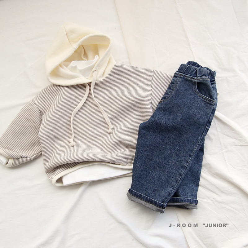J-ROOM - Korean Children Fashion - #Kfashion4kids - Piping Stripes Hoody - 4