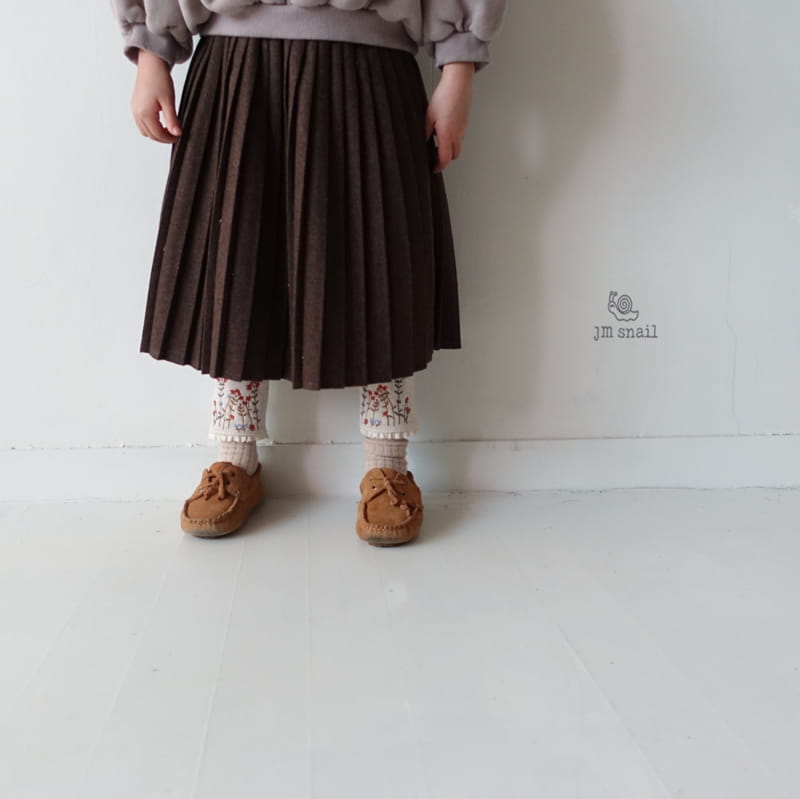 JM SNAIL - Korean Children Fashion - #Kfashion4kids - Flower Embroidery Leggings - 8