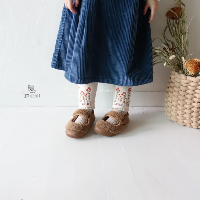 JM SNAIL - Korean Children Fashion - #Kfashion4kids - Flower Embroidery Leggings - 9