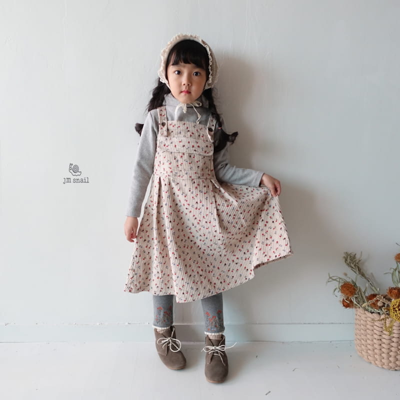 JM SNAIL - Korean Children Fashion - #Kfashion4kids - Prinkle Rib Dungarees One-piece - 10