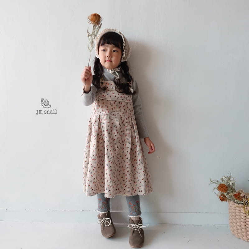 JM SNAIL - Korean Children Fashion - #Kfashion4kids - Prinkle Rib Dungarees One-piece - 12